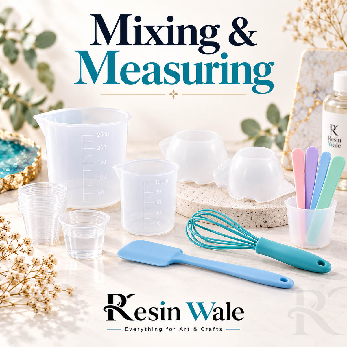 mixing measuring materials for resin art projects — Resin Wale