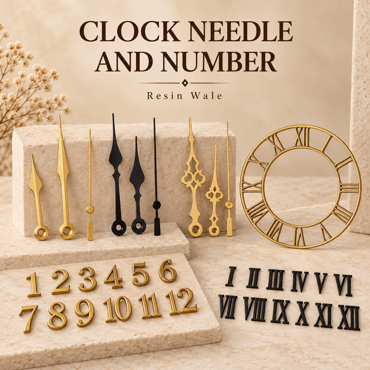 Resin Wale Clock Needle and Number