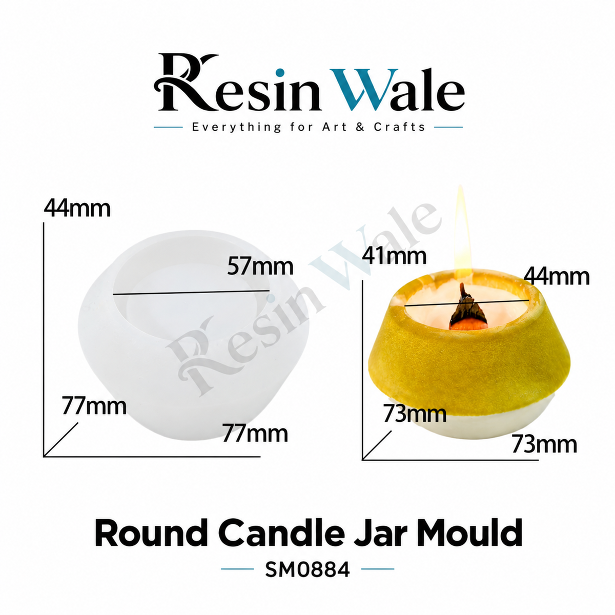 Resin Wale Candle Jar aur Holder