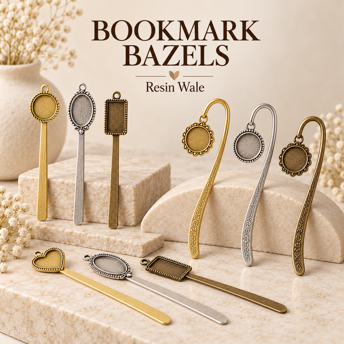 Resin Wale Bookmark Bazels