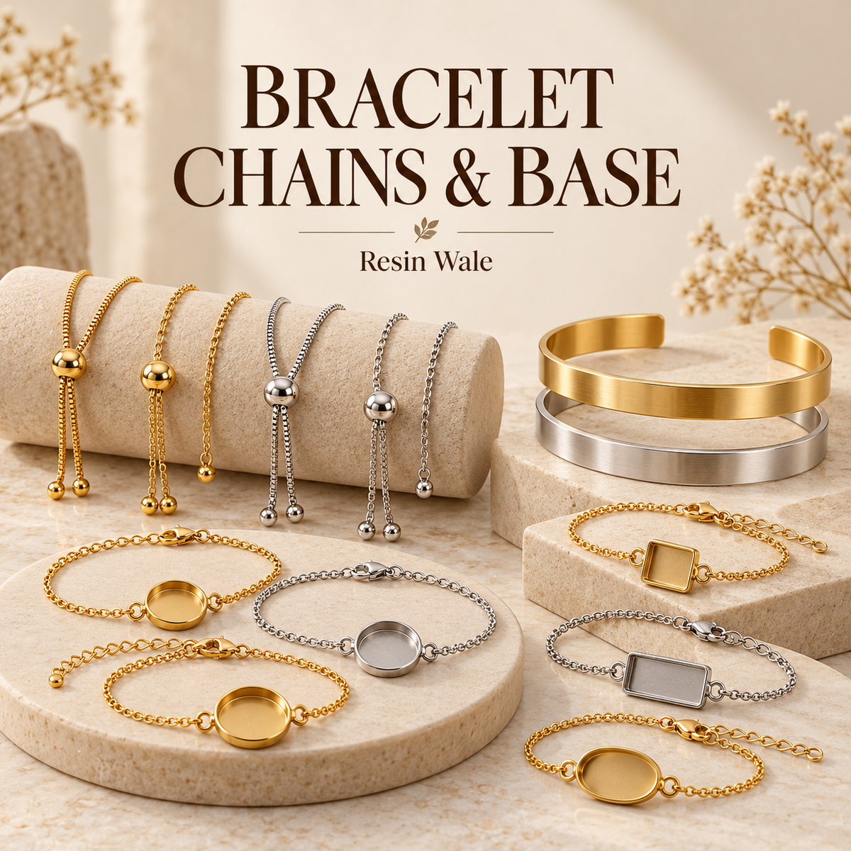 Resin Wale Bracelet Chains & Base