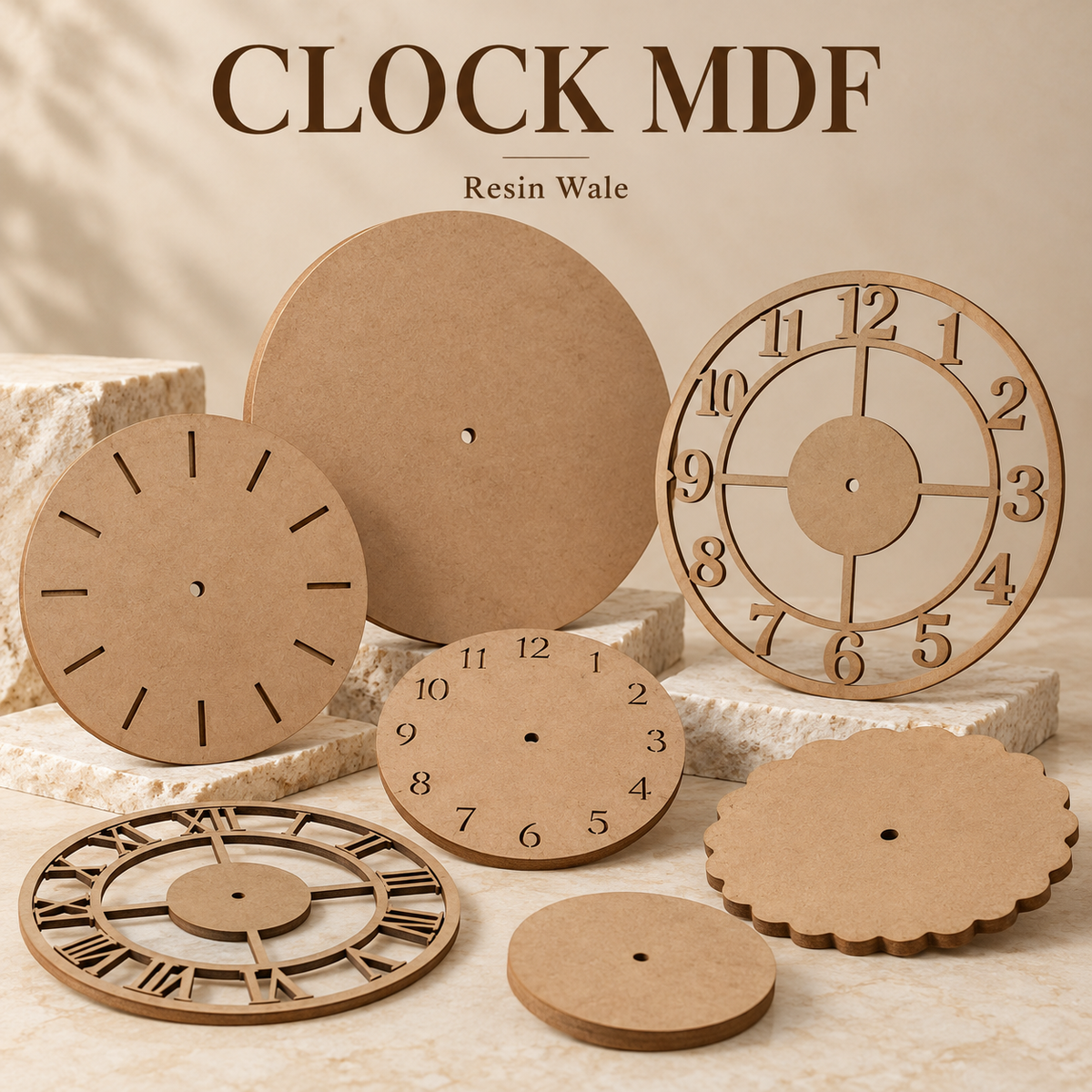Resin Wale Clock MDF