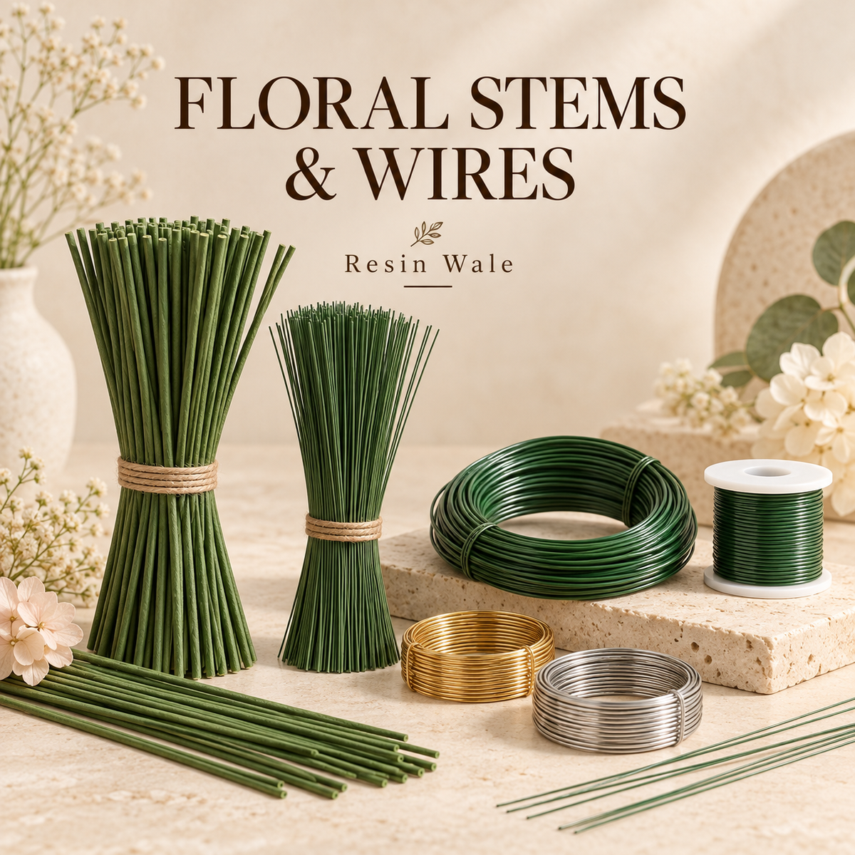 Resin Wale Floral Stems & Wires