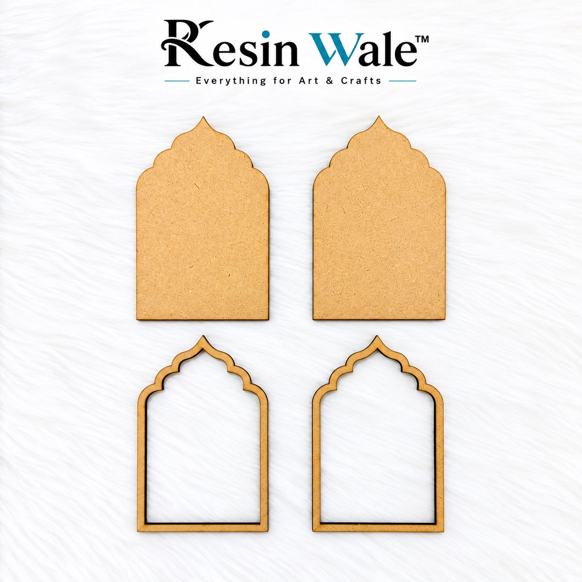 Shubh Labh Mdf Wall Hanging Base | - Temple Arch Shape