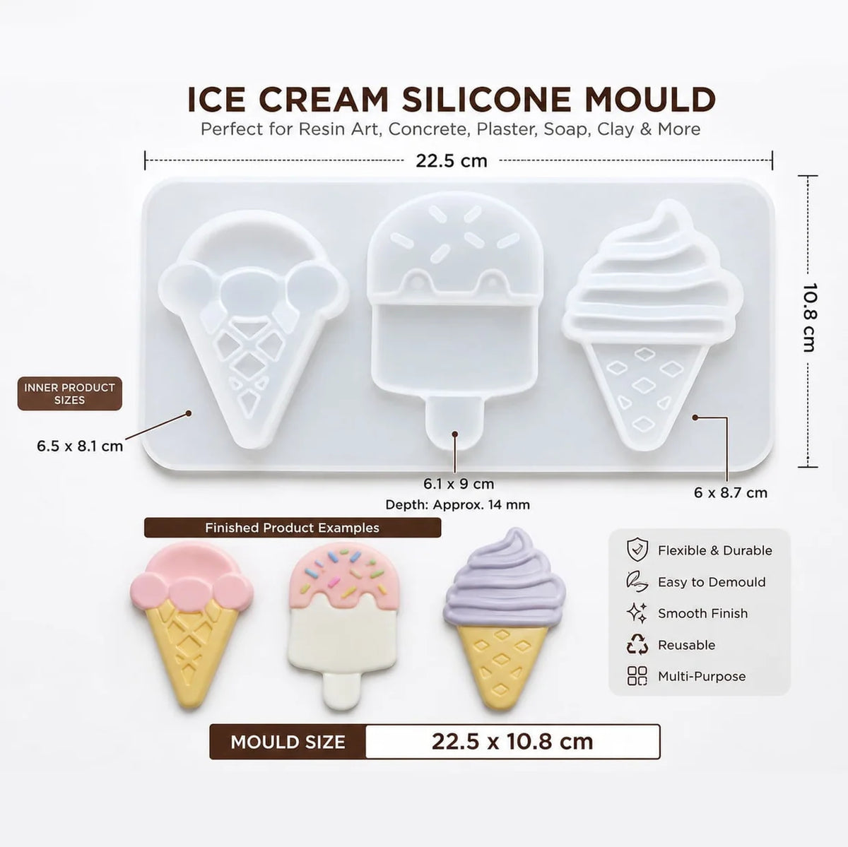 DIY Ice Cream Gypsum Mould