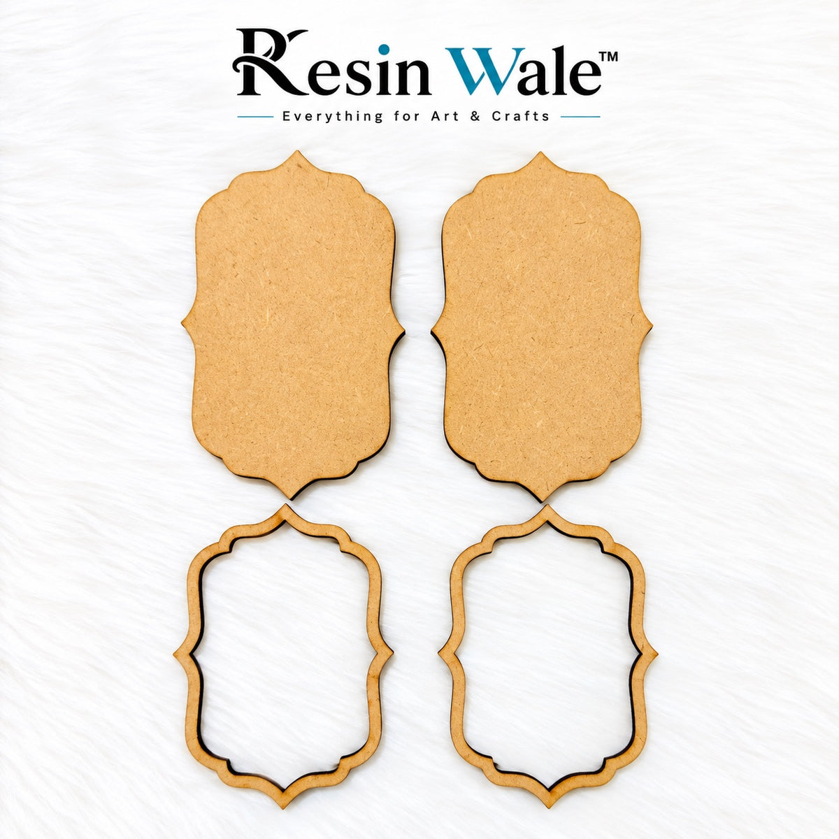 Shubh Labh Mdf Wall Hanging Base | Toran MDF Base - Moroccan Shape