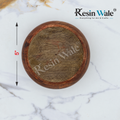 5" Wooden Candle Round Curve Bowl- Approx