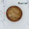 4" (Approx) Wooden Candle Round Curve Bowl