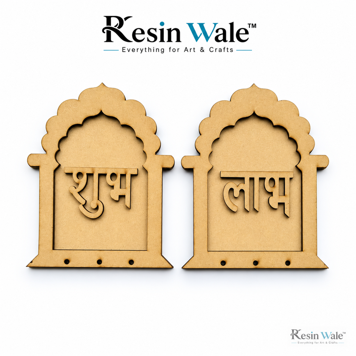 Diwali Temple Style Shubh Labh Hanging Mdf Cutout