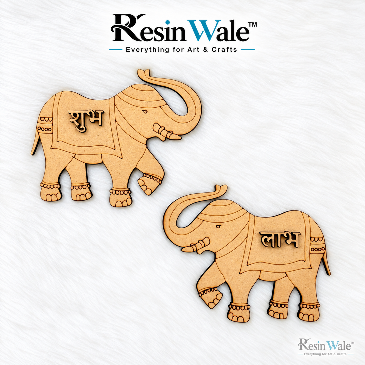 Elephant - Shubh Labh Mdf Cutout