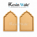 Shubh Labh Mdf Wall Hanging Base | - Temple Arch Shape