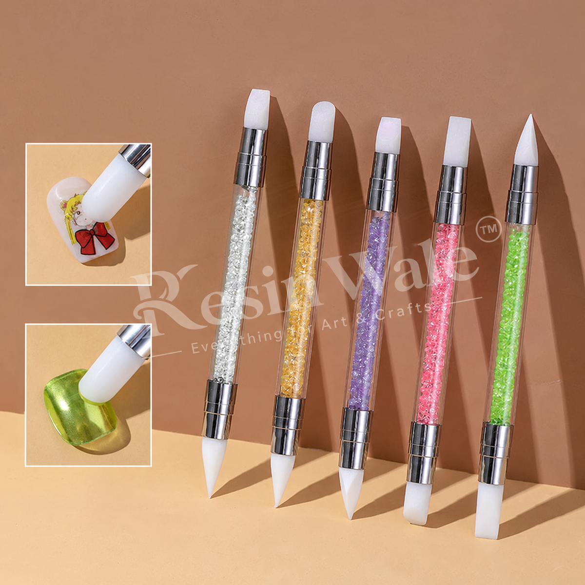 5Pcs Double Side Silicon Tip