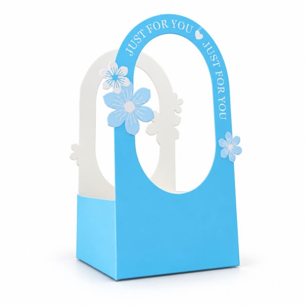 Just For You Floral Packaging Box – Blue