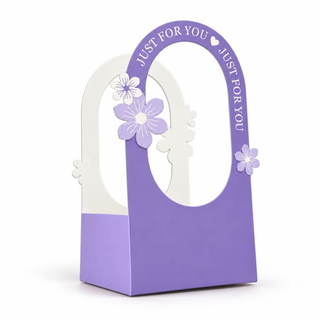 Just For You Floral Packaging Box – Purple