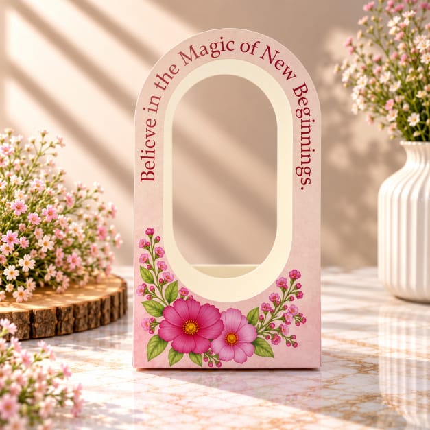Premium Flower Gift Box – Pink Floral – additional view