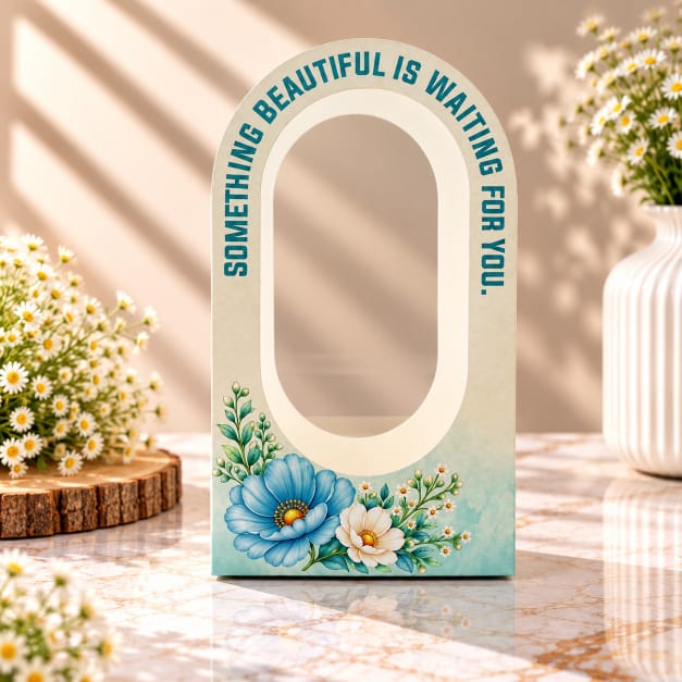 Premium Flower Gift Box – Blue Floral – additional view