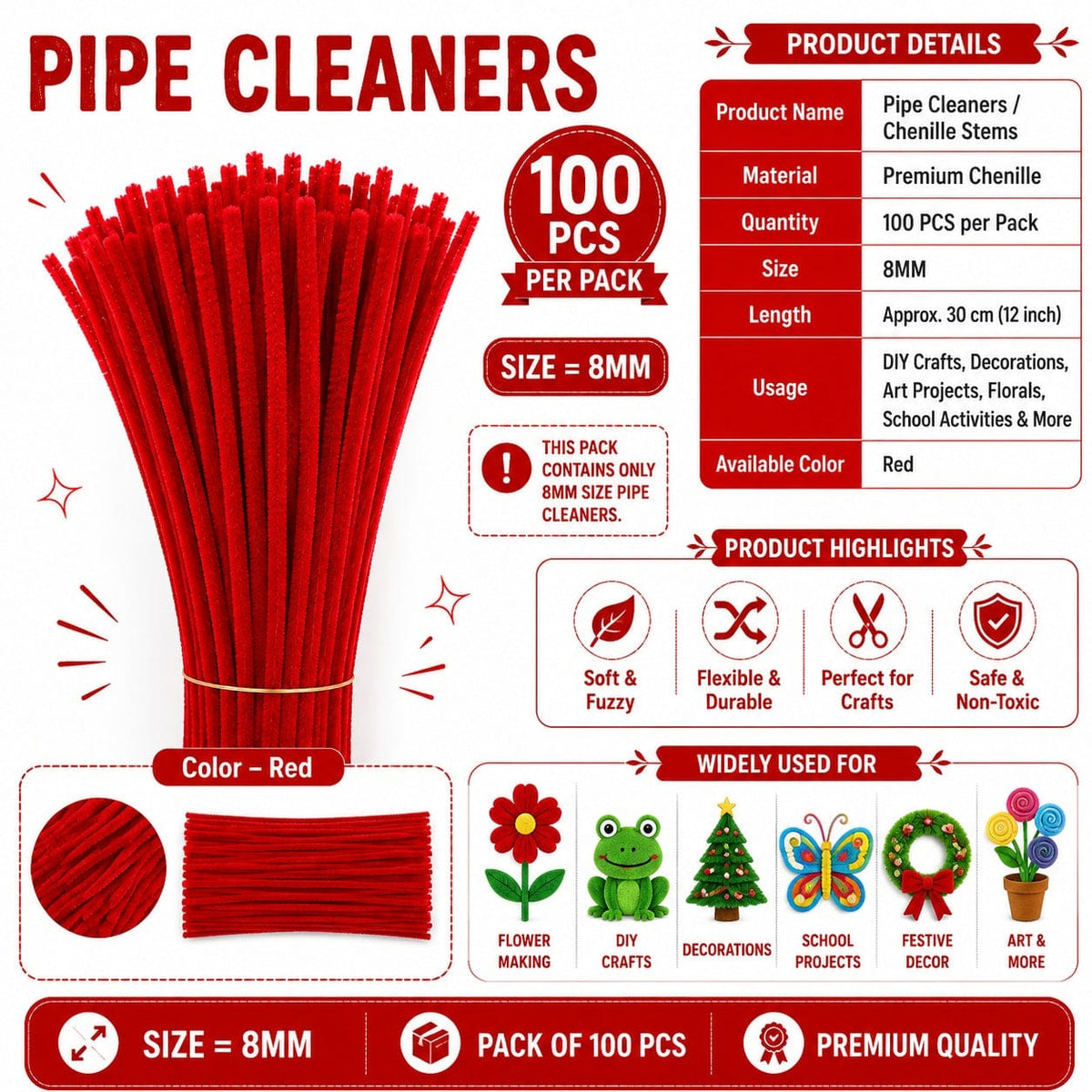 Premium Pipe Cleaner – Red