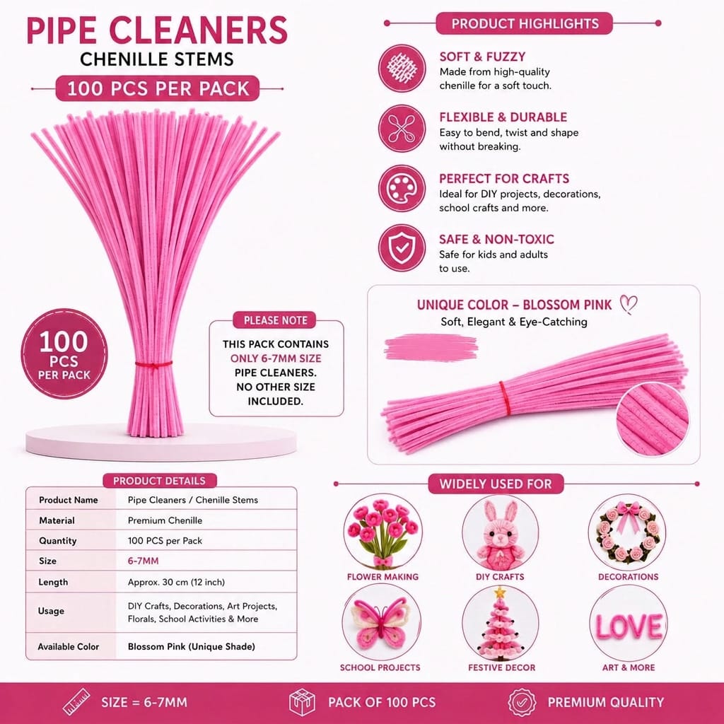 Premium Pipe Cleaner – Blossom Pink