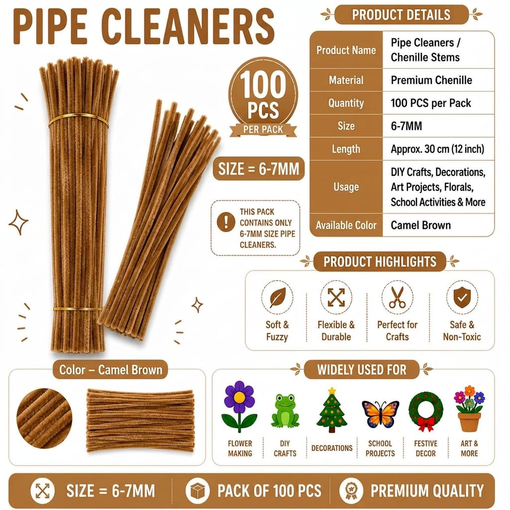 Premium Pipe Cleaner – Camel Brown