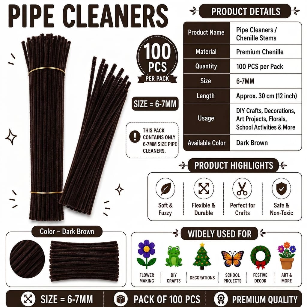 Premium Pipe Cleaner – Dark Brown