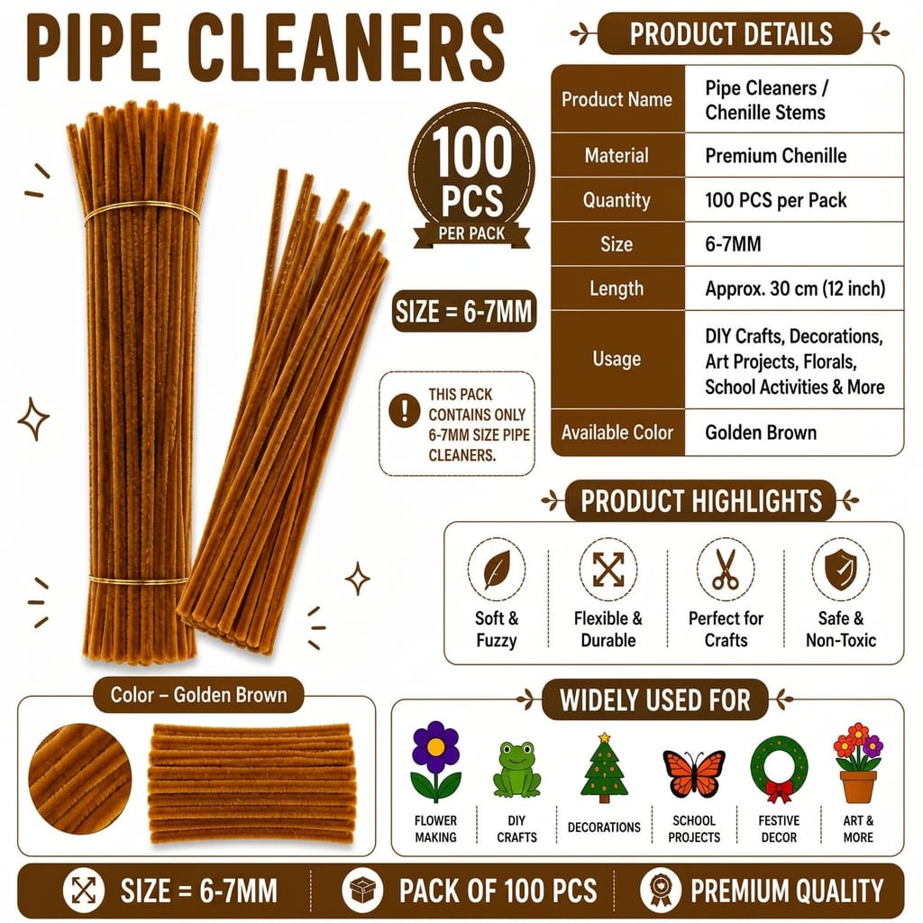 Premium Pipe Cleaner – Golden Brown