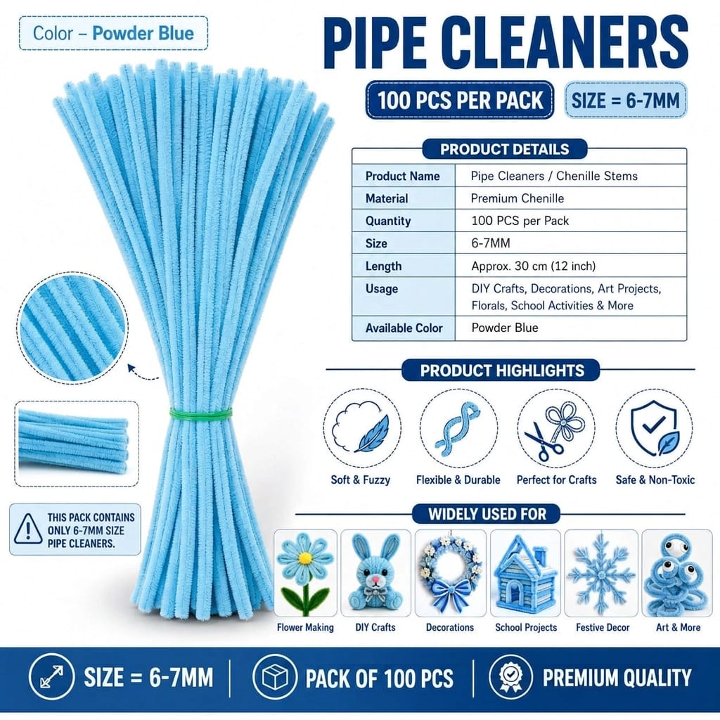 Premium Pipe Cleaner – Powder Blue