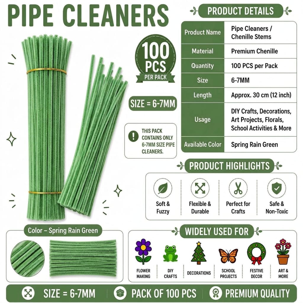 Premium Pipe Cleaner – Spring Rain Green