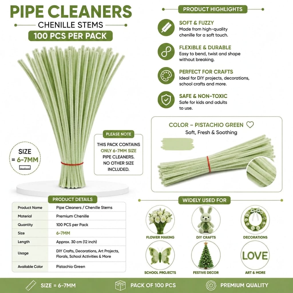 Premium Pipe Cleaner – Pistachio Green