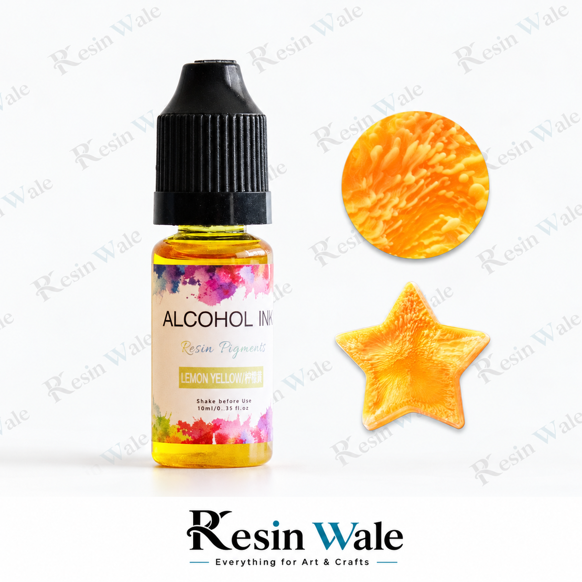 3D alcohol Ink Lemon Yellow - IAI08 - Resin Wale