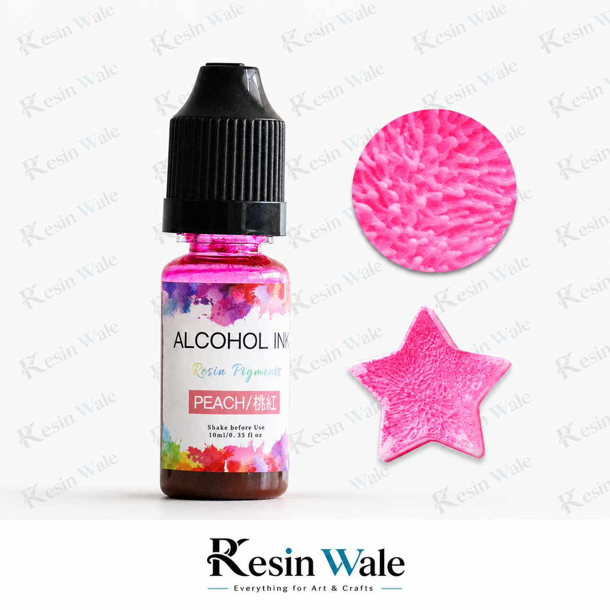 3D alcohol Ink Peach - IAI13 - Resin Wale