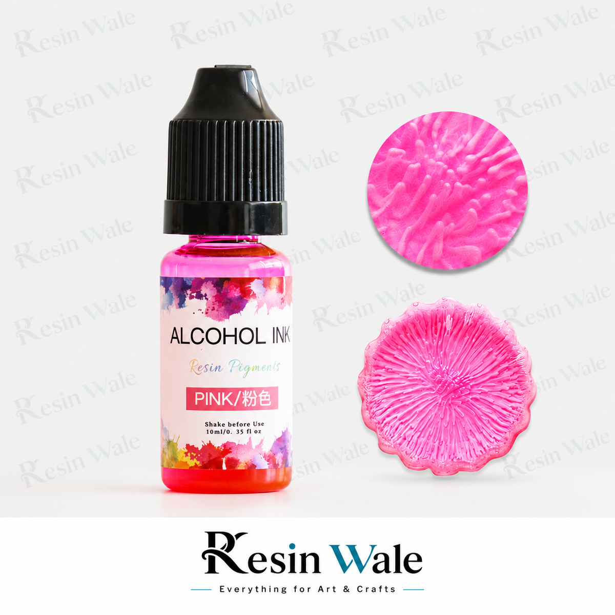 3D alcohol Ink Pink - IAI14 - Resin Wale