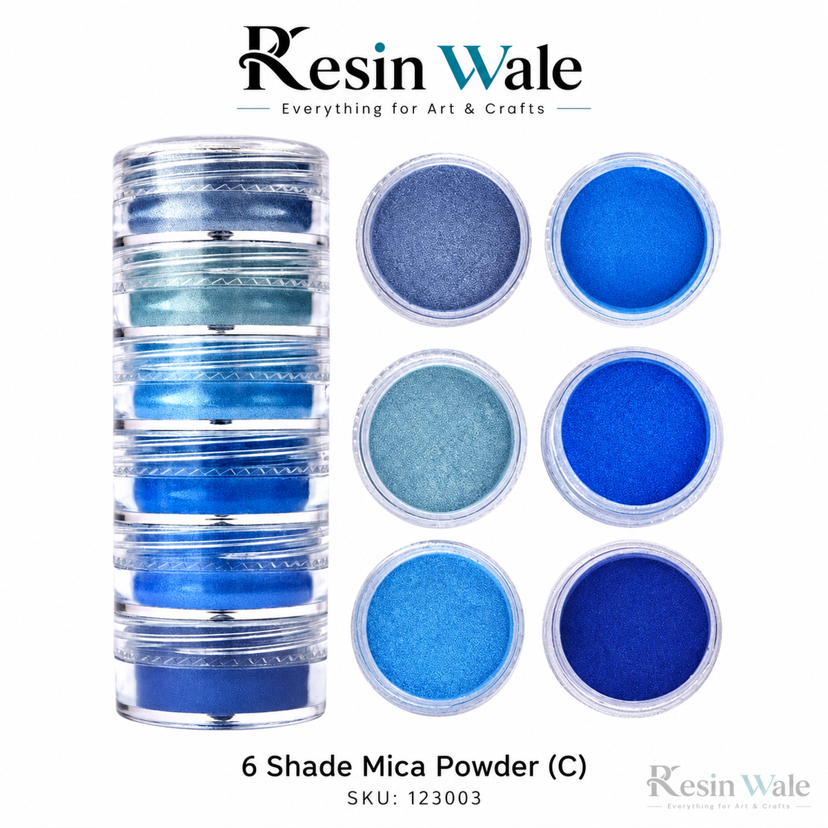 Resin Wale 6 Shade Mica Powder (C) SKU 123003