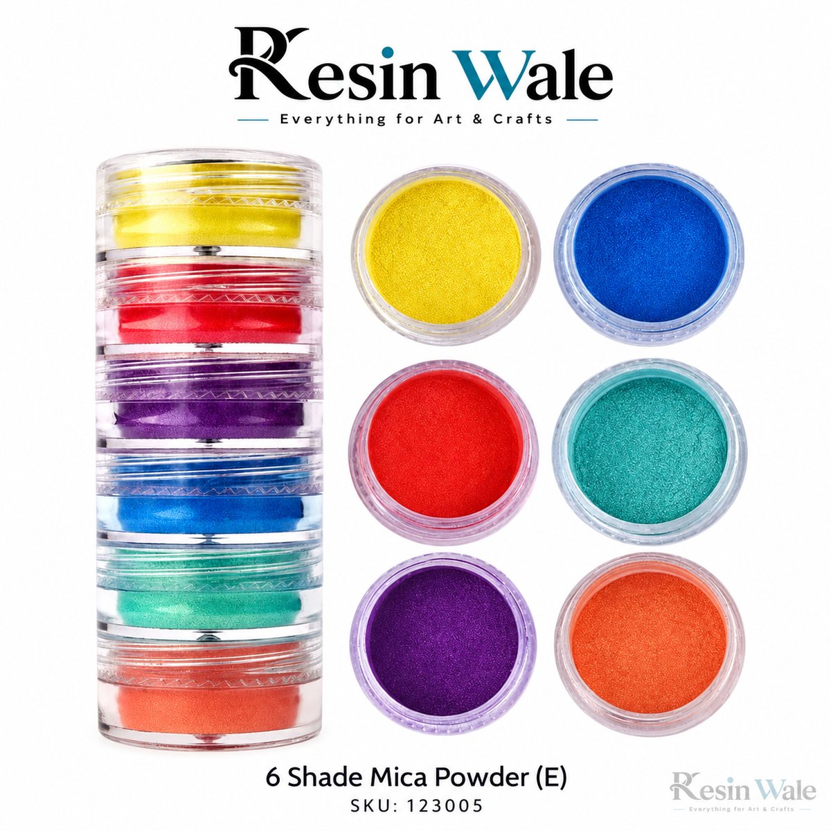 Resin Wale 6 Shade Mica Powder (E) SKU 123005