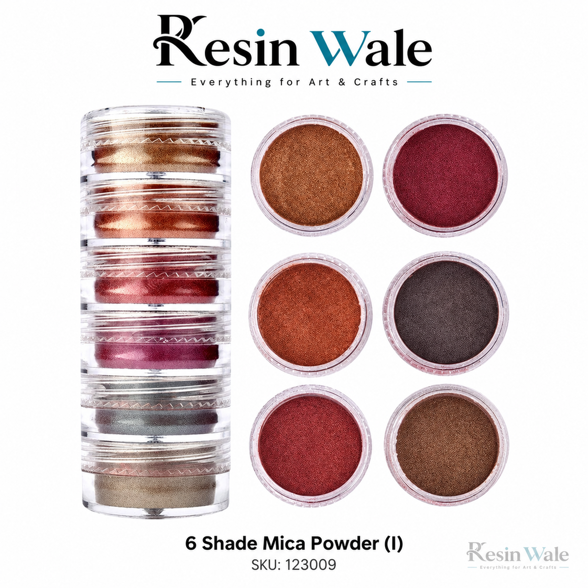 Resin Wale 6 Shade Mica Powder (I) SKU 123009