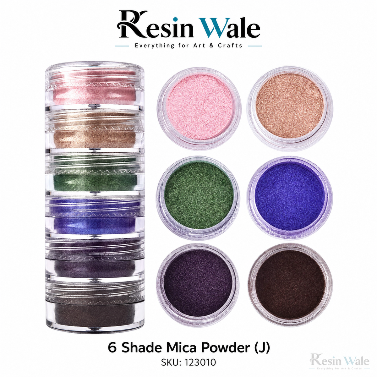 Resin Wale 6 Shade Mica Powder (J) SKU 123010