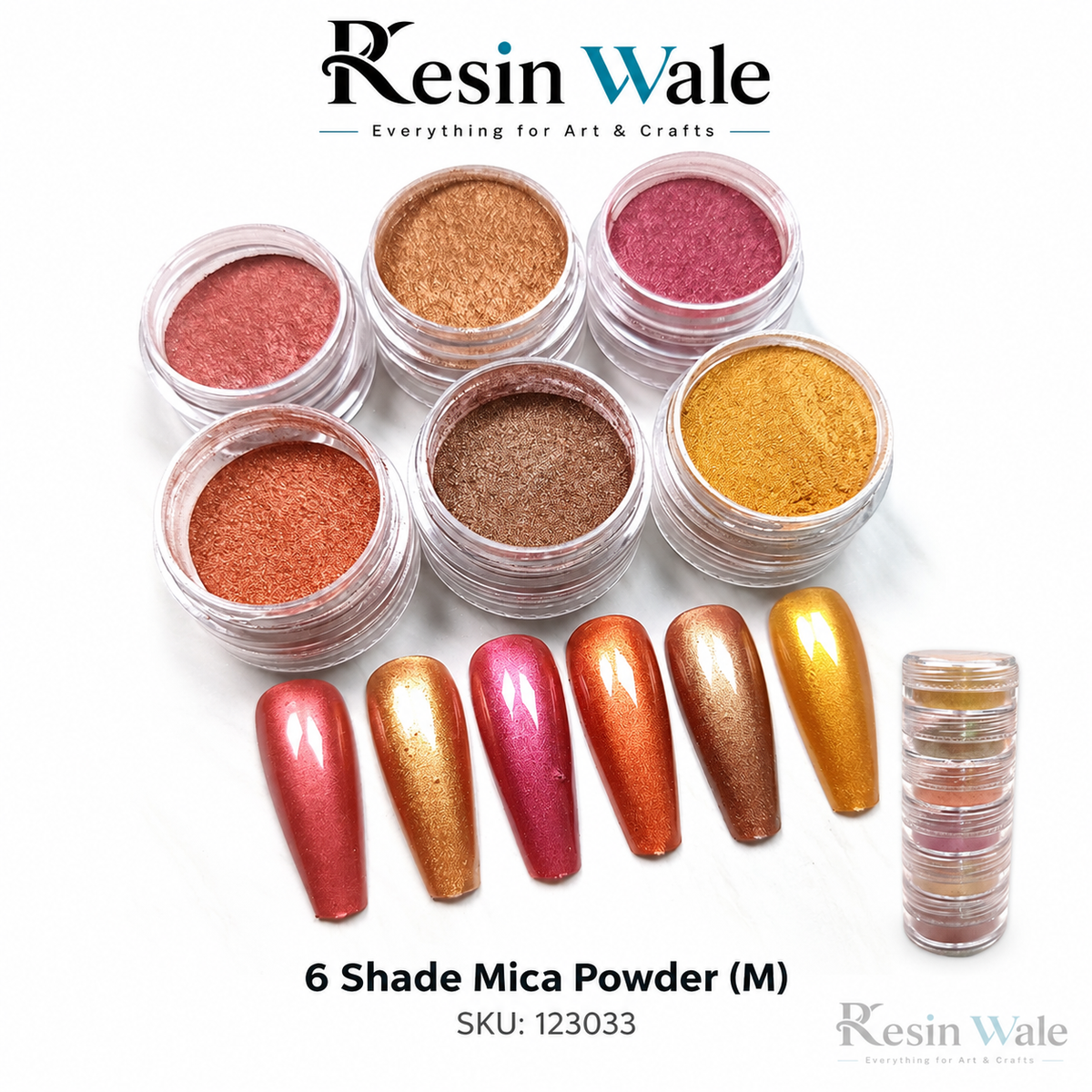 Resin Wale 6 Shade Mica Powder (M) SKU 123033