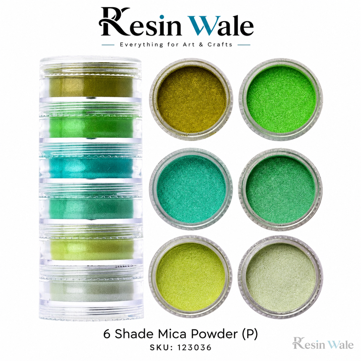 Resin Wale 6 Shade Mica Powder (P) SKU 123036