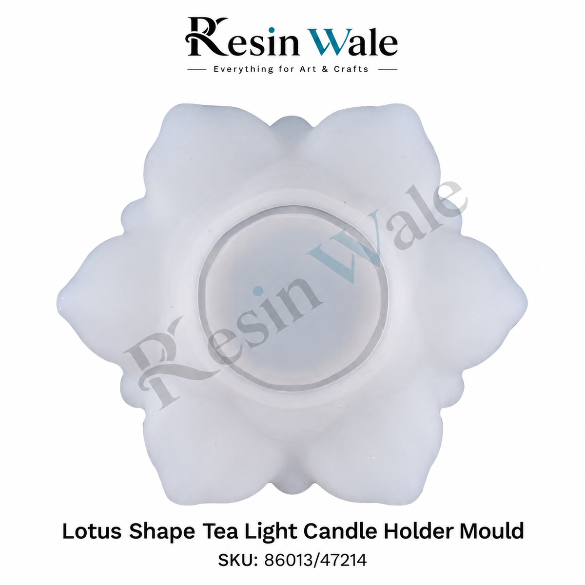 Resin Wale Lotus Shape Tea Light Candle Holder Mould 86013/47214