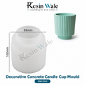 Resin Wale Decorative Concrete Candle Cup Mould SM1343