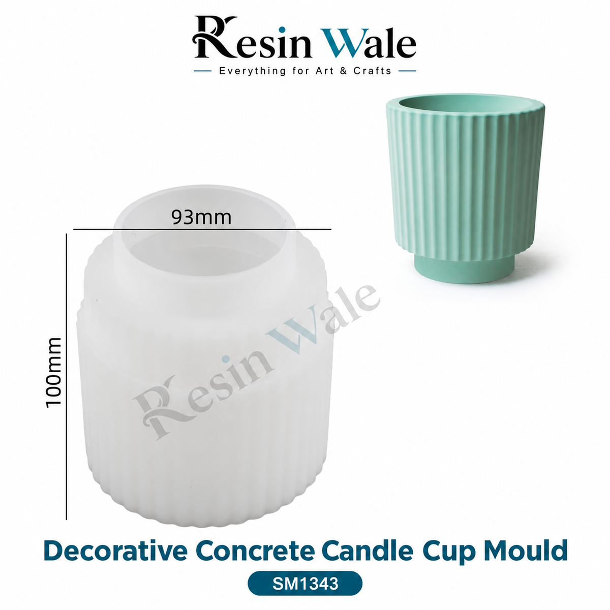 Resin Wale Decorative Concrete Candle Cup Mould SM1343