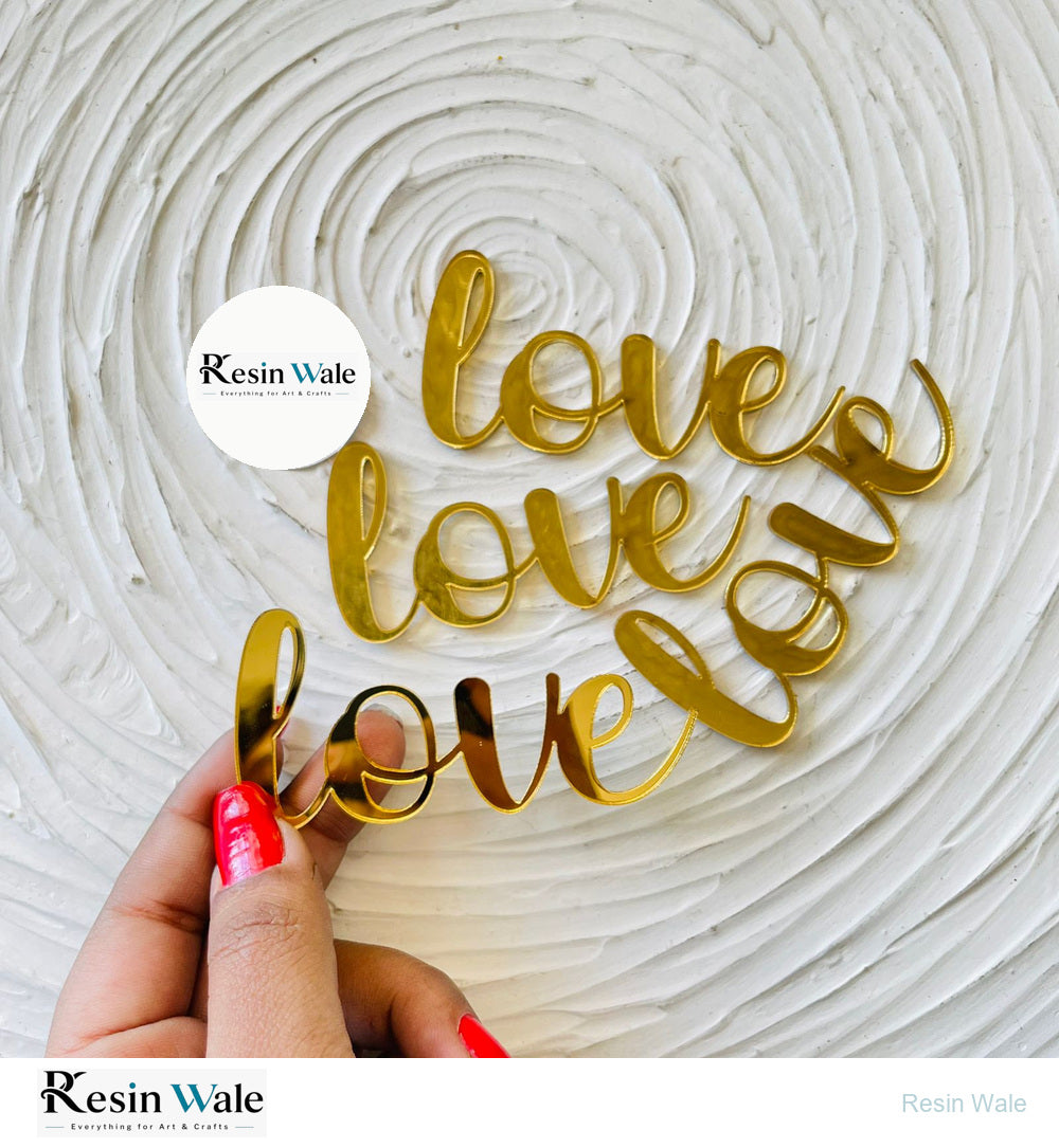 Love Acrylic Cutout - Resin Wale
