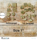 Acrylic Ashtmangal + Swapna Combo- Size 1" - Resin Wale