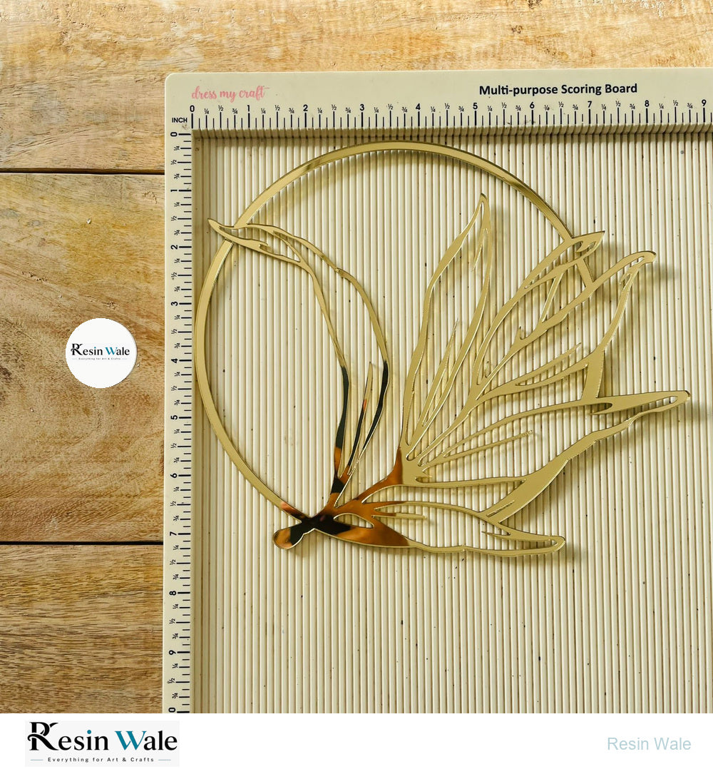 Gold Leaf acrylic ring - Resin Wale