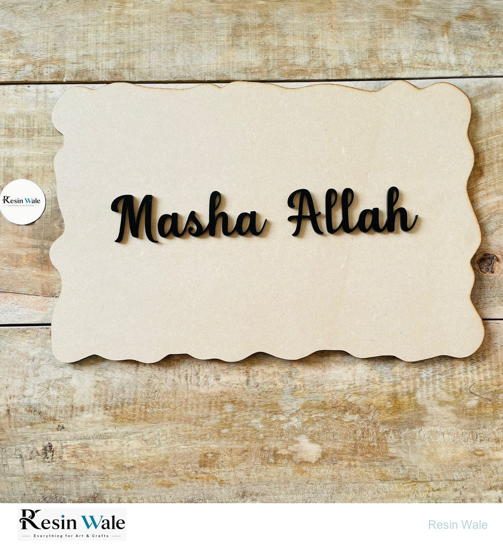 Custom Acrylic Cutout One Line - Black - Resin Wale