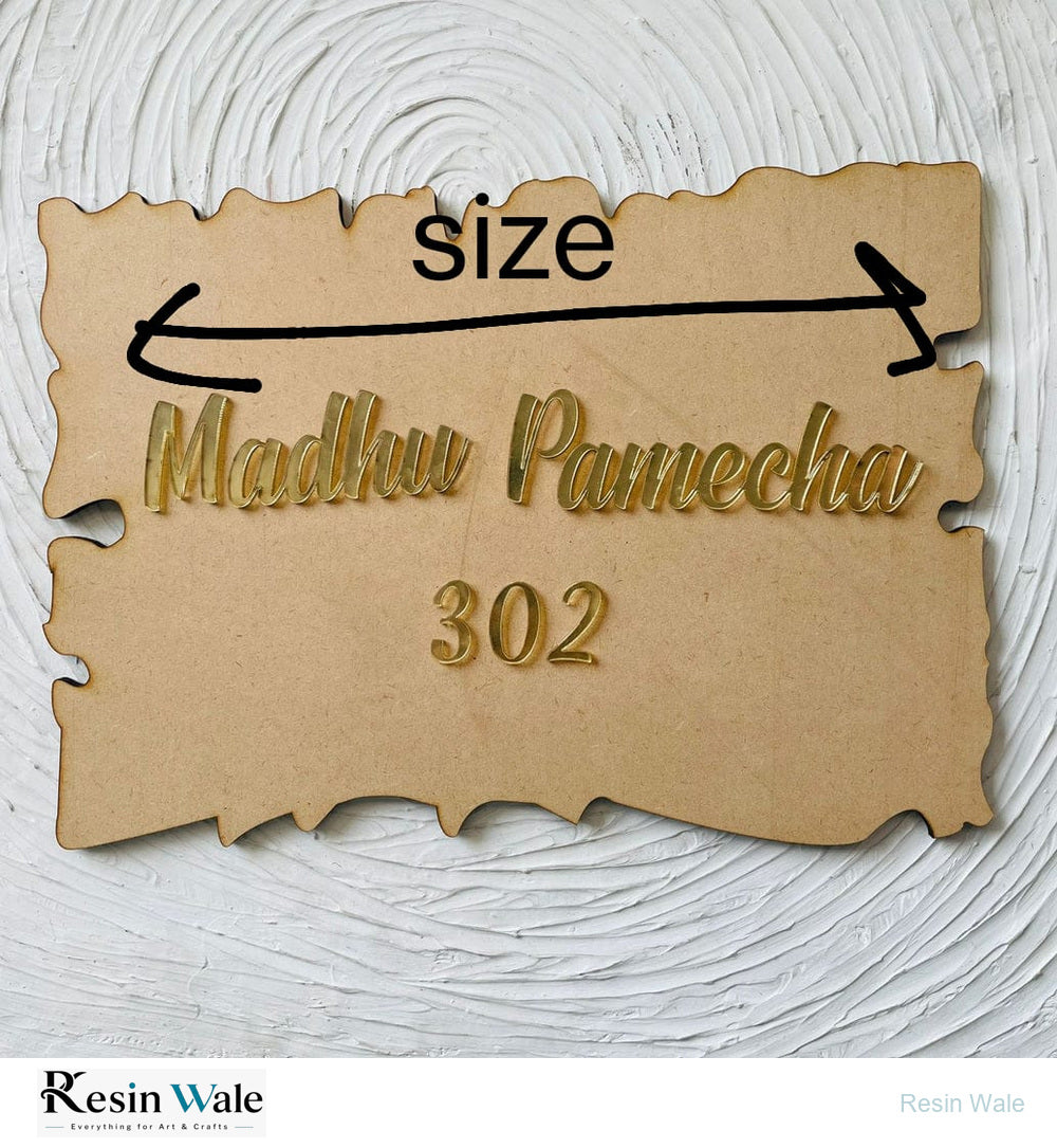 Custom Acrylic Cutout One Line - Gold - Resin Wale