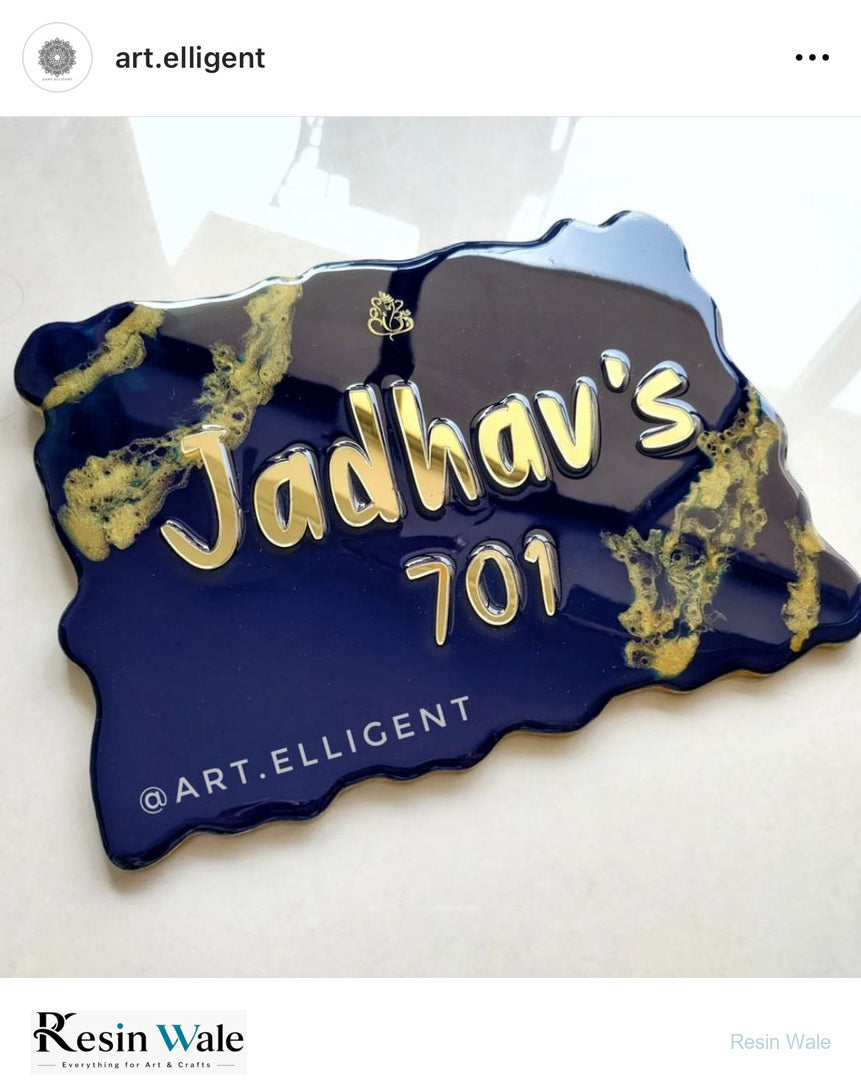 Custom Acrylic Cutout One Line - Gold - Resin Wale