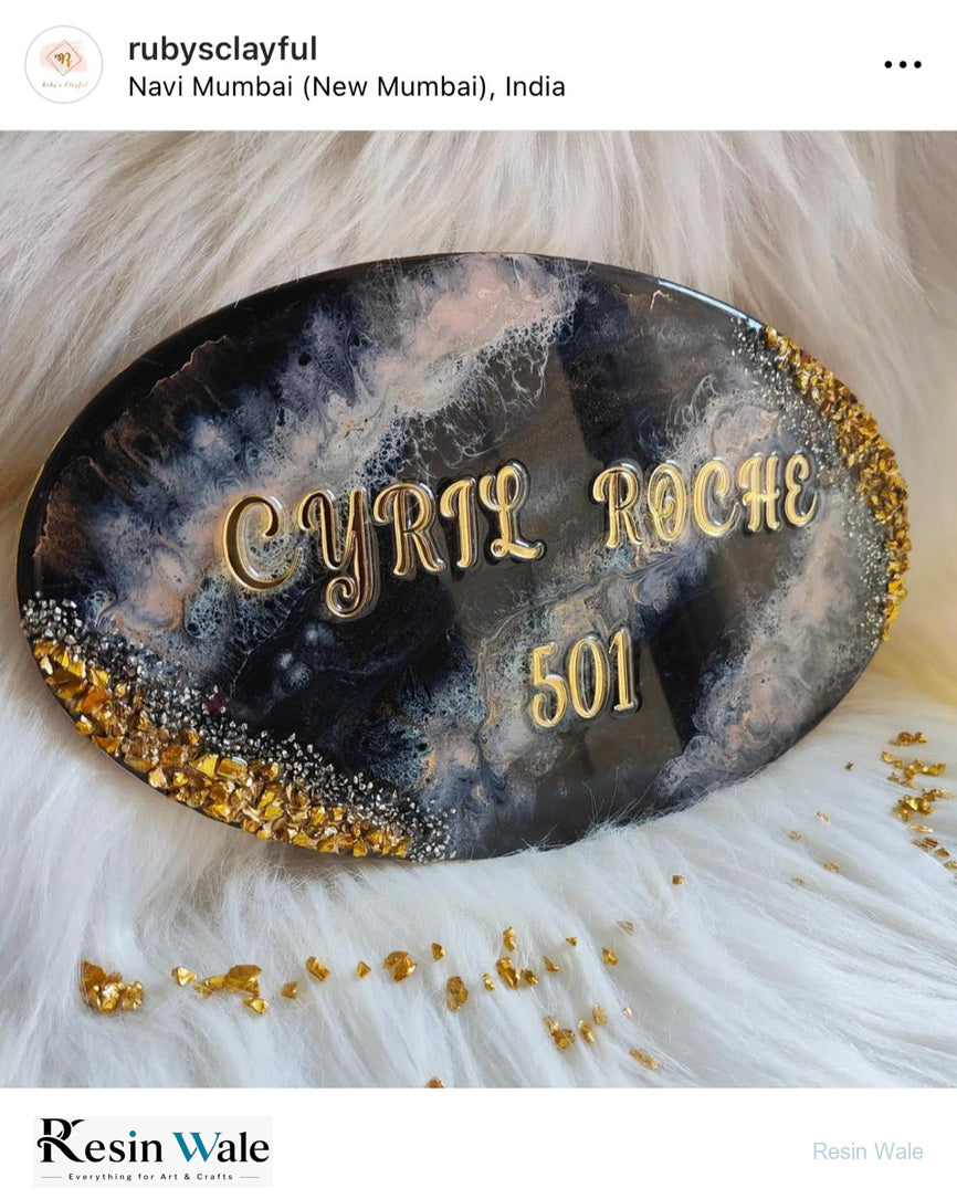 Custom Acrylic Cutout One Line - Gold - Resin Wale