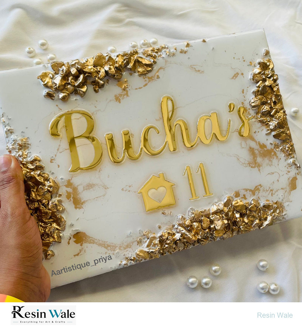 Custom Acrylic Cutout One Line - Gold - Resin Wale