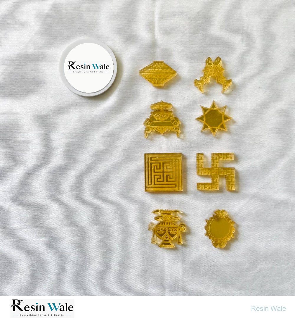 Acrylic Ashtmangal Cutout - Resin Wale