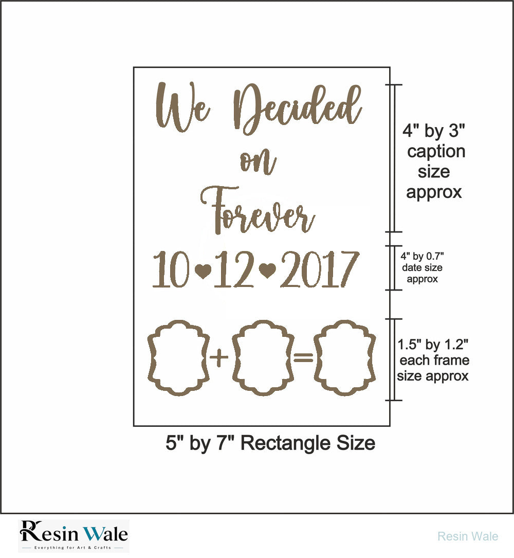 Custom MDF/Acrylic Thumb Print Couple Frame Cutouts - Resin Wale